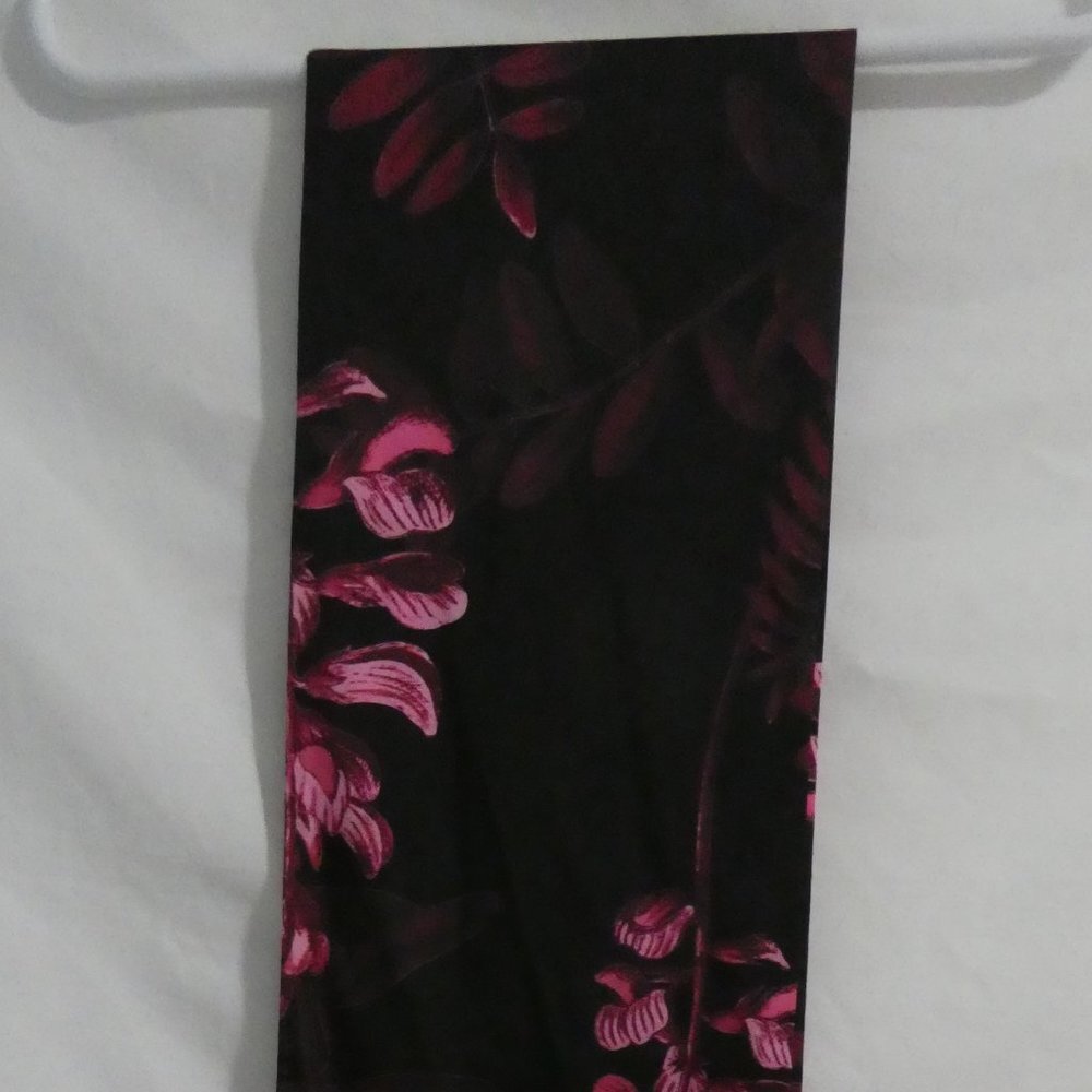 Black floral print scarf